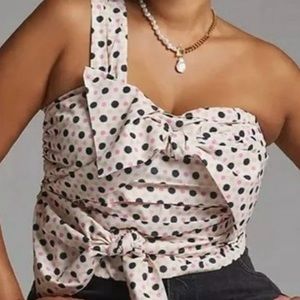 Maeve Bow toe one shoulder top